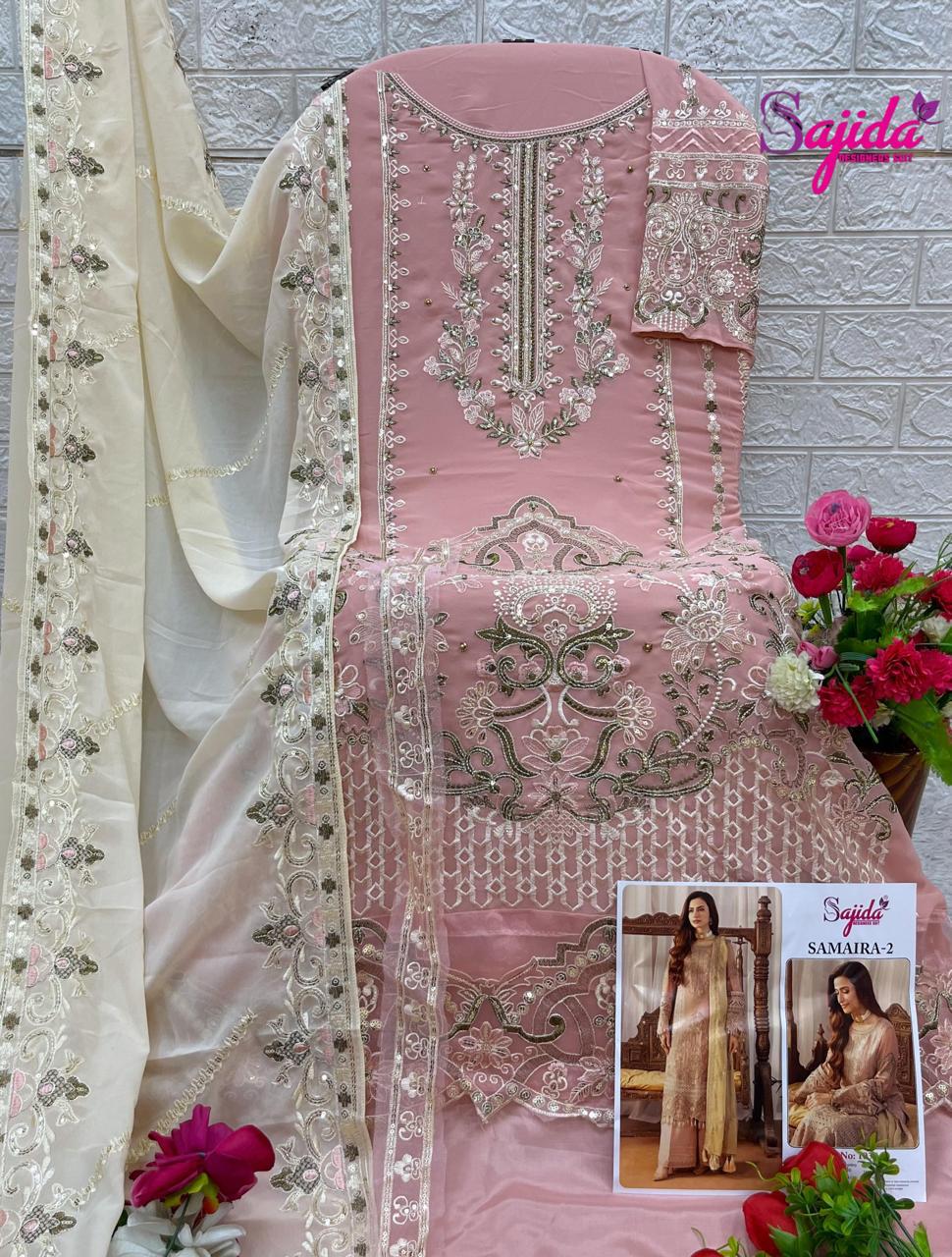 Sajida Samiar Vol-2 SD-1037 Wholesale Georgette Pakistani Suit