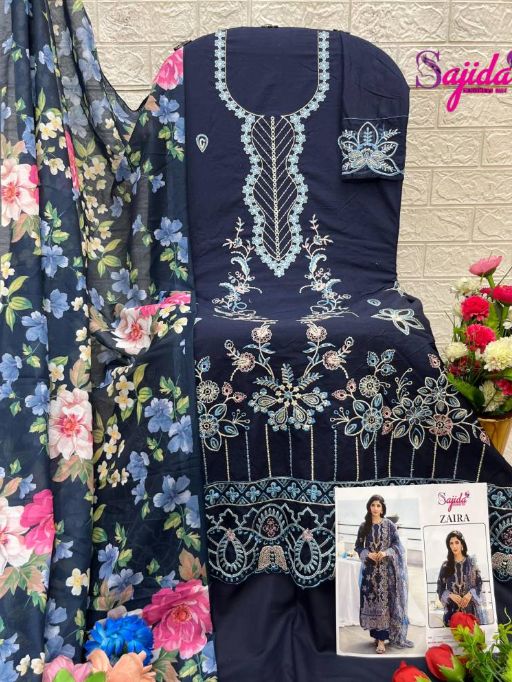 Sajida Zaira Style Wholesale Georgette Pakistani Suit Catalog
