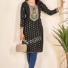 Sangeet Garima Rayon Multi Gold Embroidered Kurti Collection