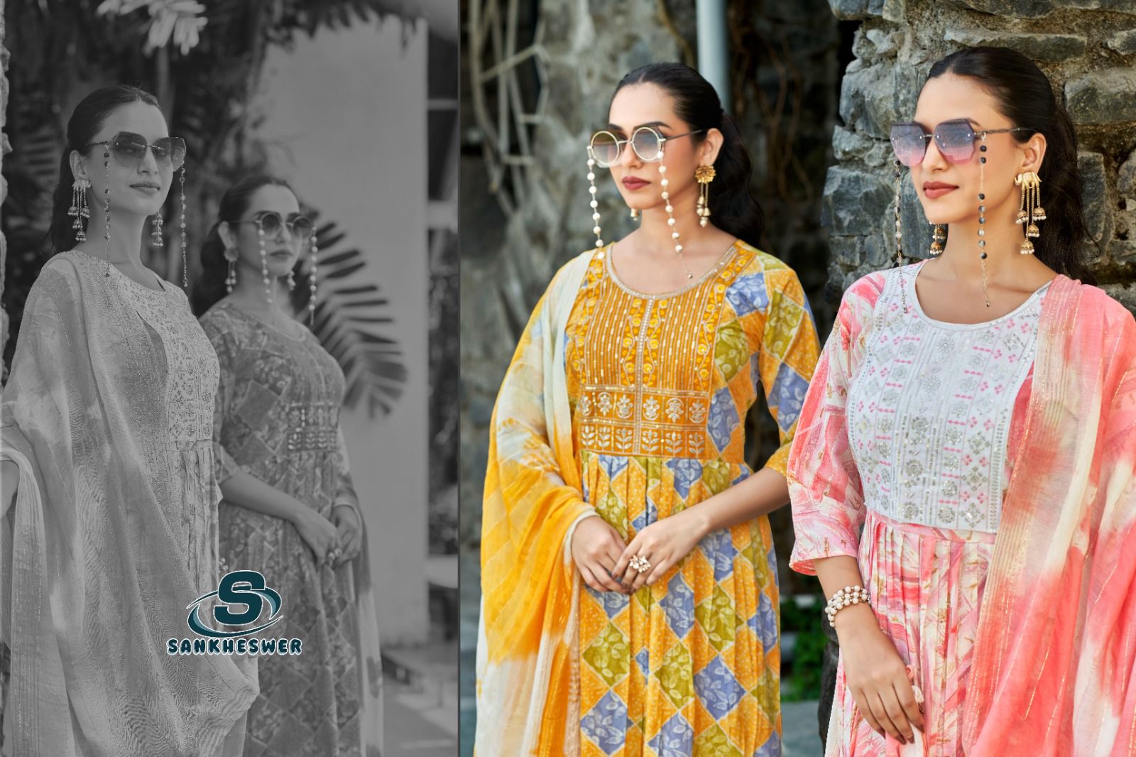 Sankheswer Aashiqui Gold Vol.1 Wholesale Print Cotton Aanarkali Suits Collection - Image 6