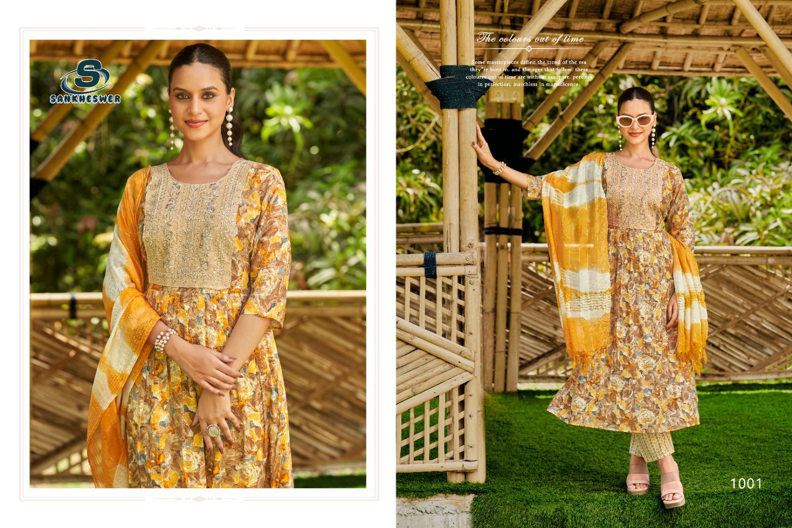 Sankheswer Aashiqui Gold Vol.1 Wholesale Print Cotton Aanarkali Suits Collection - Image 3