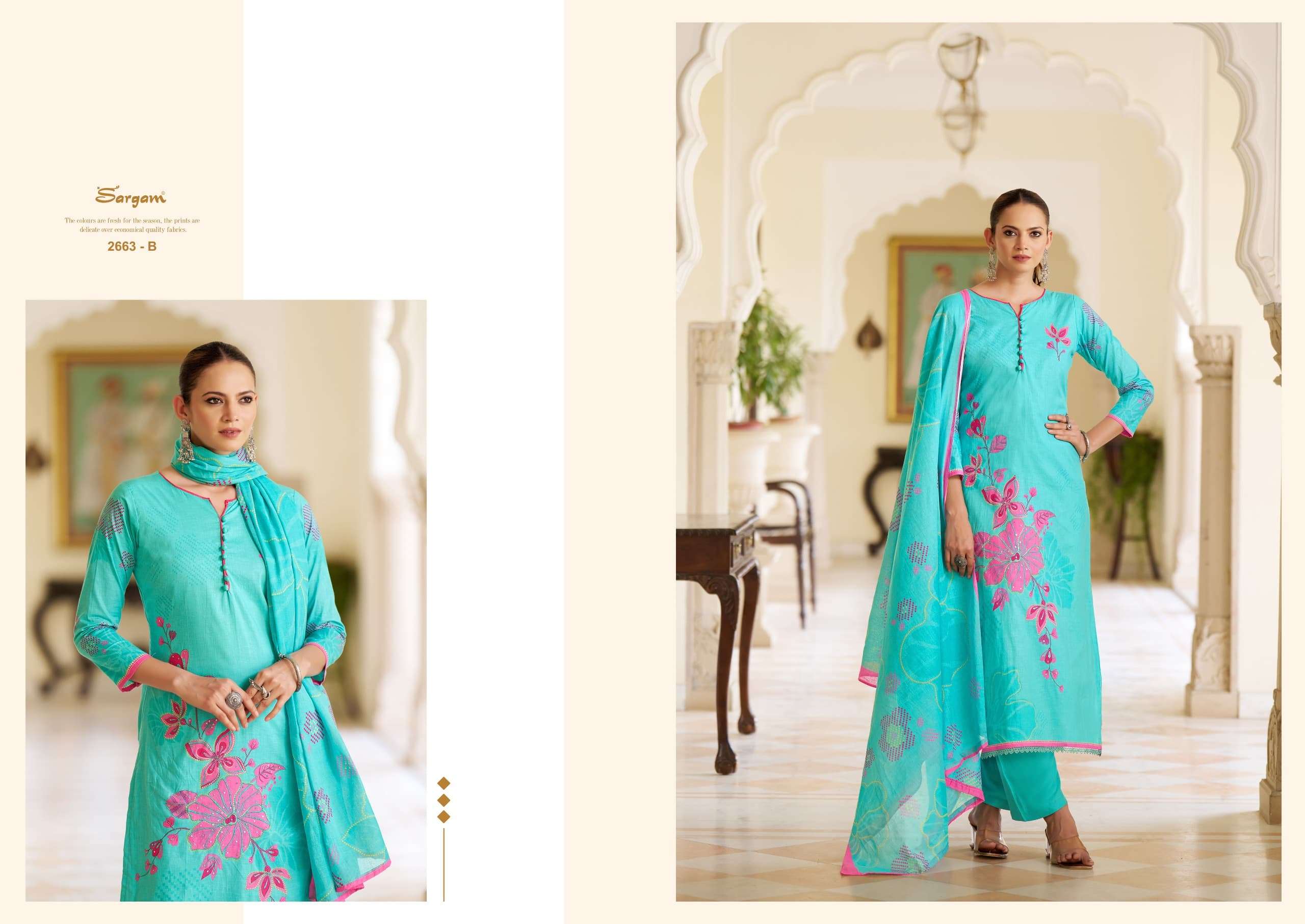 Saragm Fantacy Summer Cotton Printed Wholesale Salwar Suit Catalog - Image 3