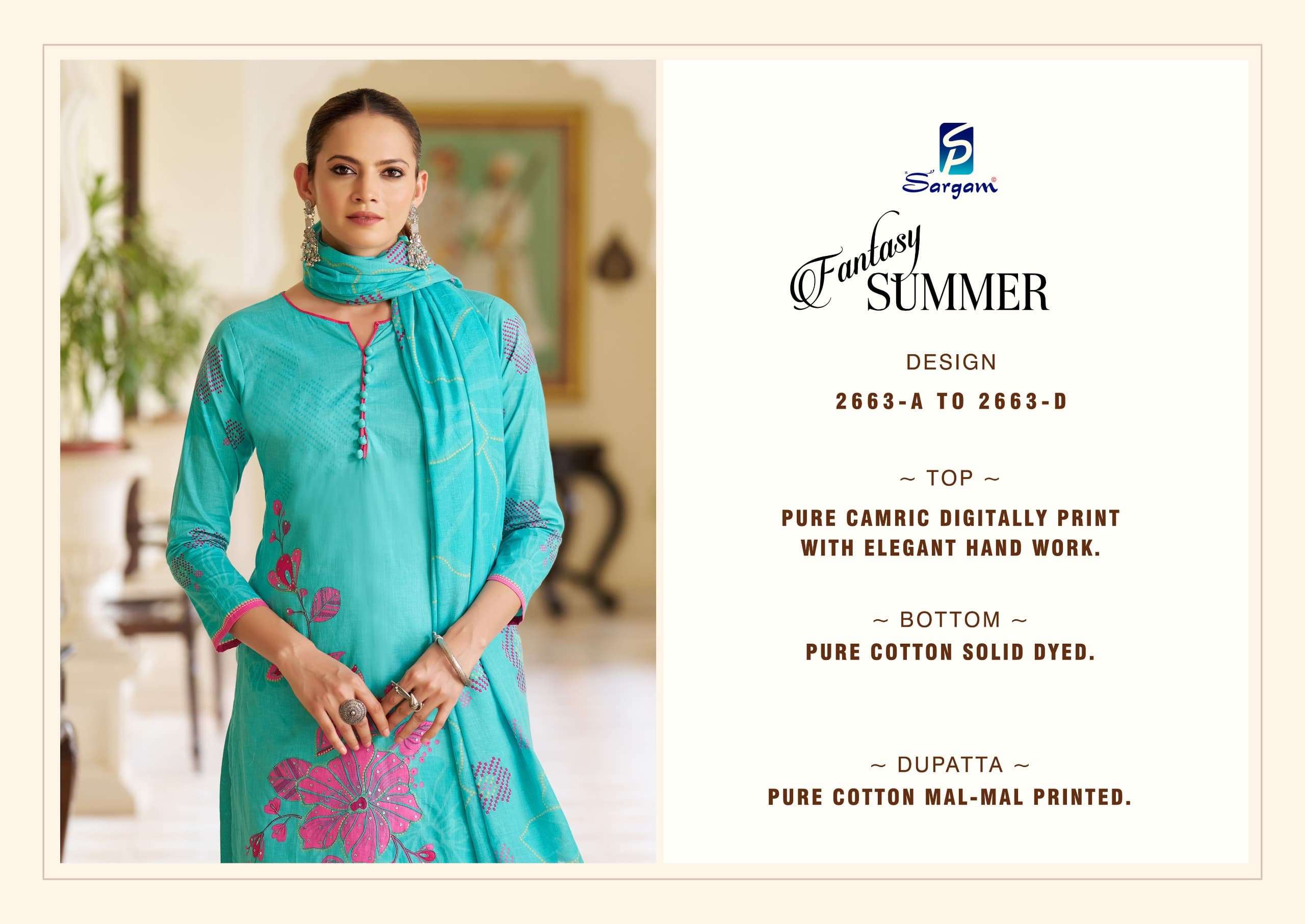 Saragm Fantacy Summer Cotton Printed Wholesale Salwar Suit Catalog - Image 5