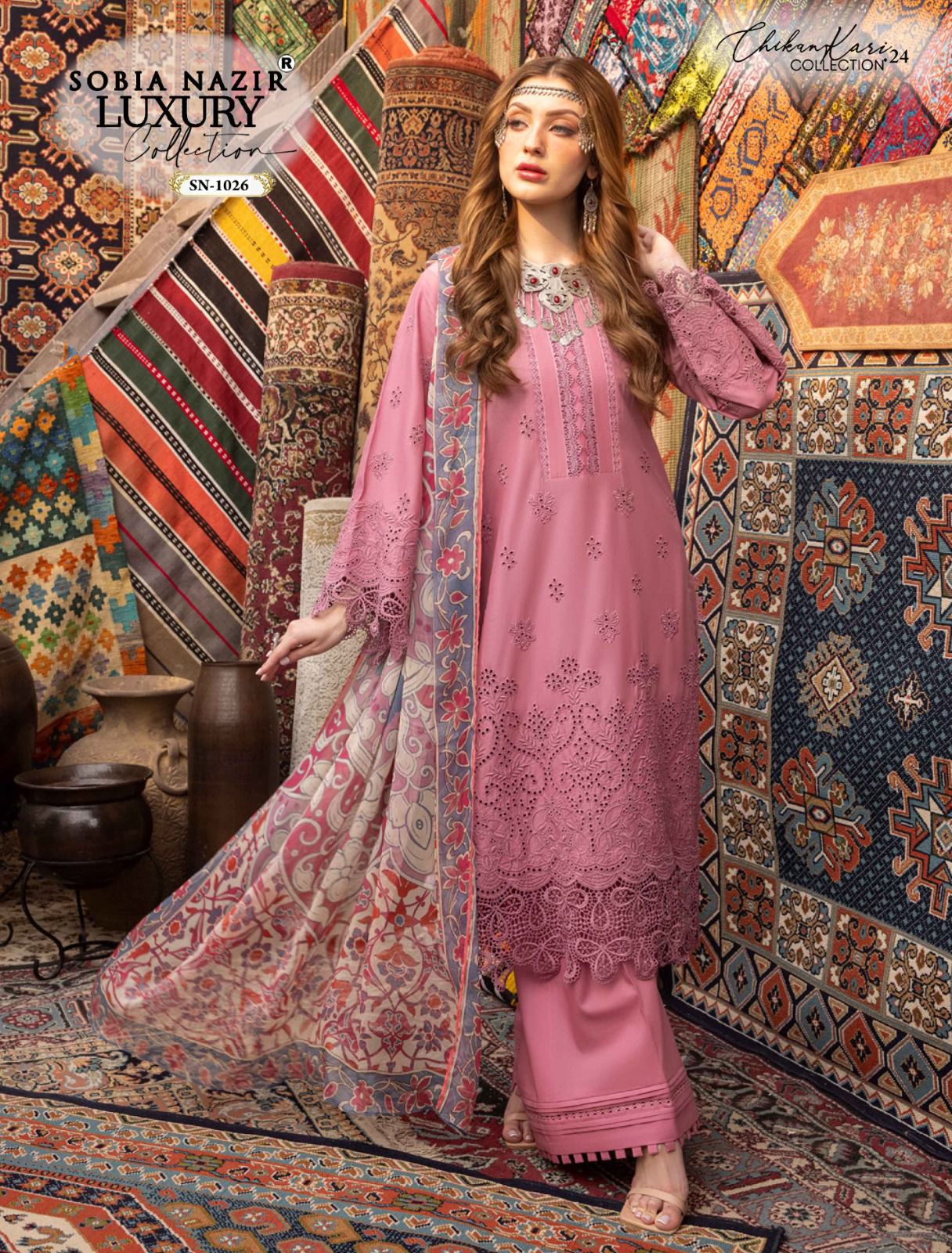 Sobia Nazir Hadiya Vol 01 SN 1026 Lawn Chikankari Wholesale Pakistani Suit