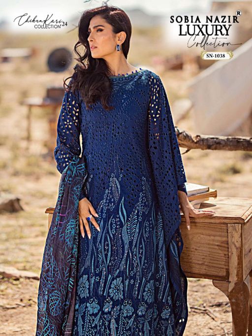 Sobia Nazir SN 1038 Lawn Wholesale Chikankari Embroidered Pakistani Suit