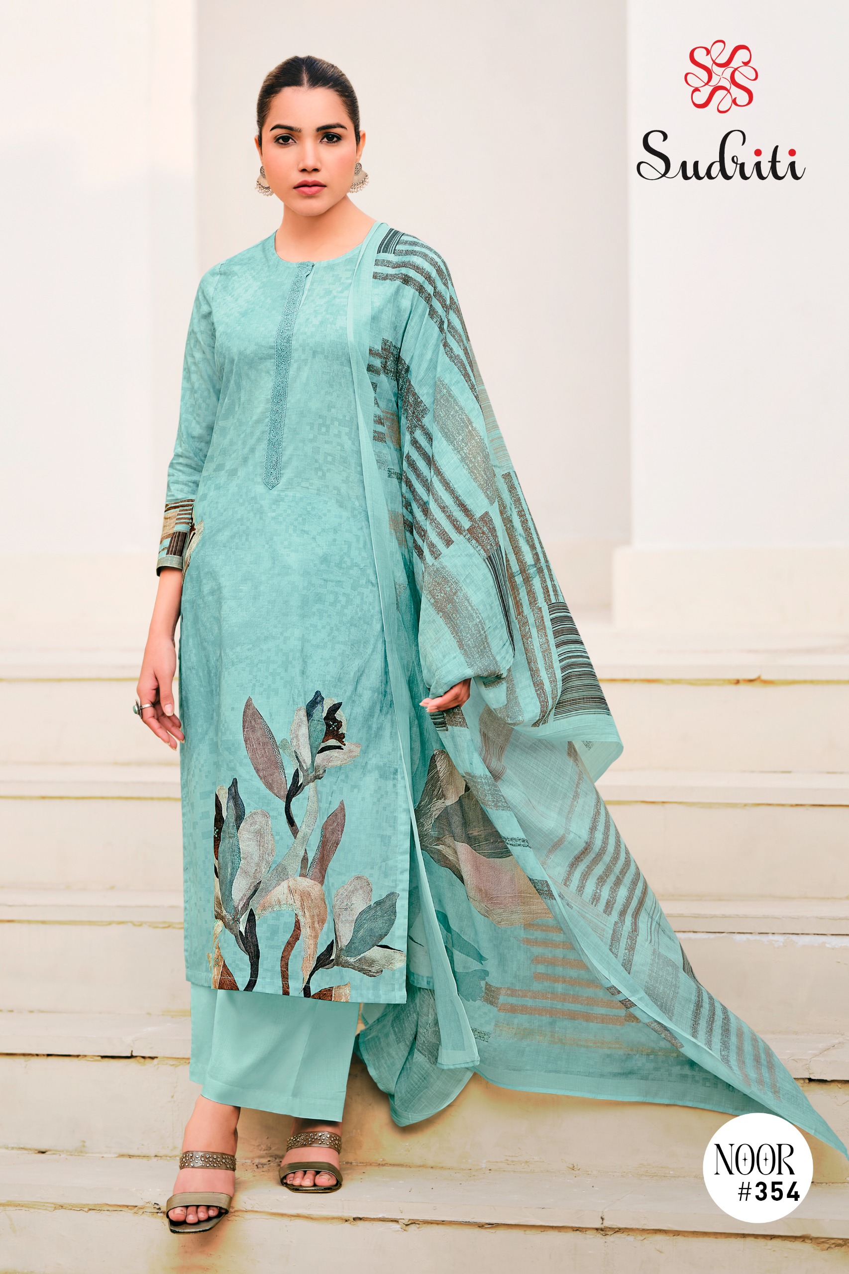 Sudriti Noor Wholesale Pure Cotton Salwar Suit Organza Collection - Image 3