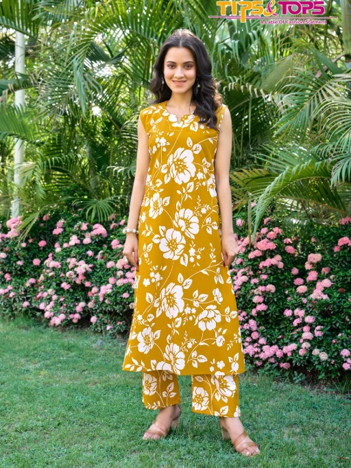 TIPS & TOPS Olivia Vol 02 Reyon Printed A-Line Co-Ord Set - Image 6