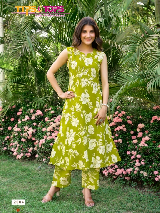 TIPS & TOPS Olivia Vol 02 Reyon Printed A-Line Co-Ord Set - Image 2