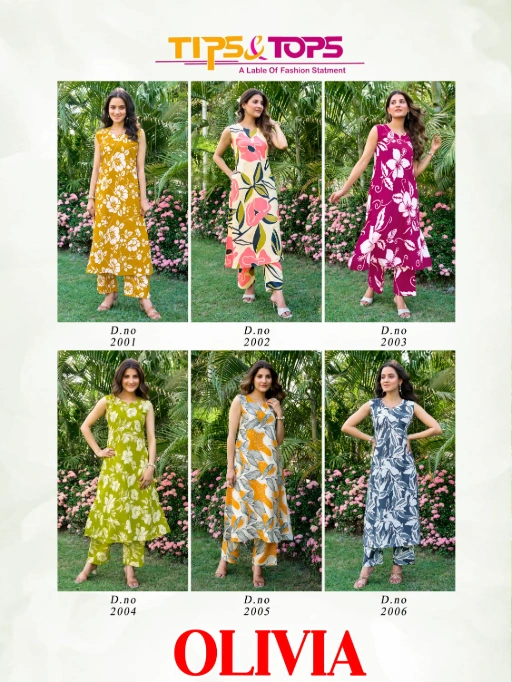 TIPS & TOPS Olivia Vol 02 Reyon Printed A-Line Co-Ord Set - Image 7