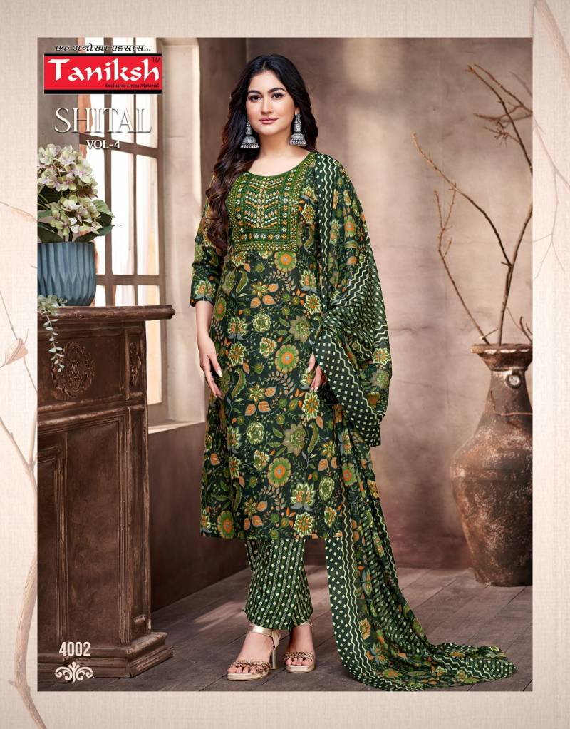 Taniksh Shital Vol 4 Wholesale Cotton Kurti With Bottom Dupatta - Image 4