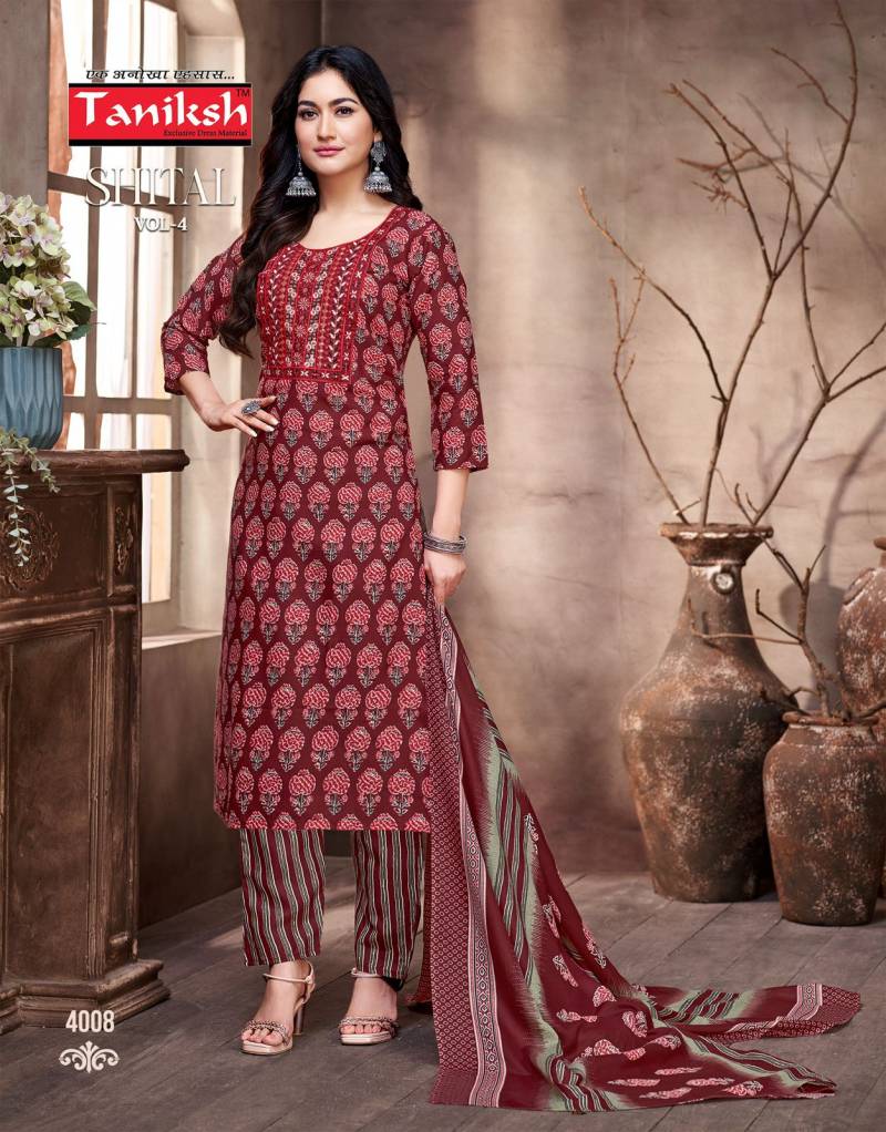 Taniksh Shital Vol 4 Wholesale Cotton Kurti With Bottom Dupatta - Image 2