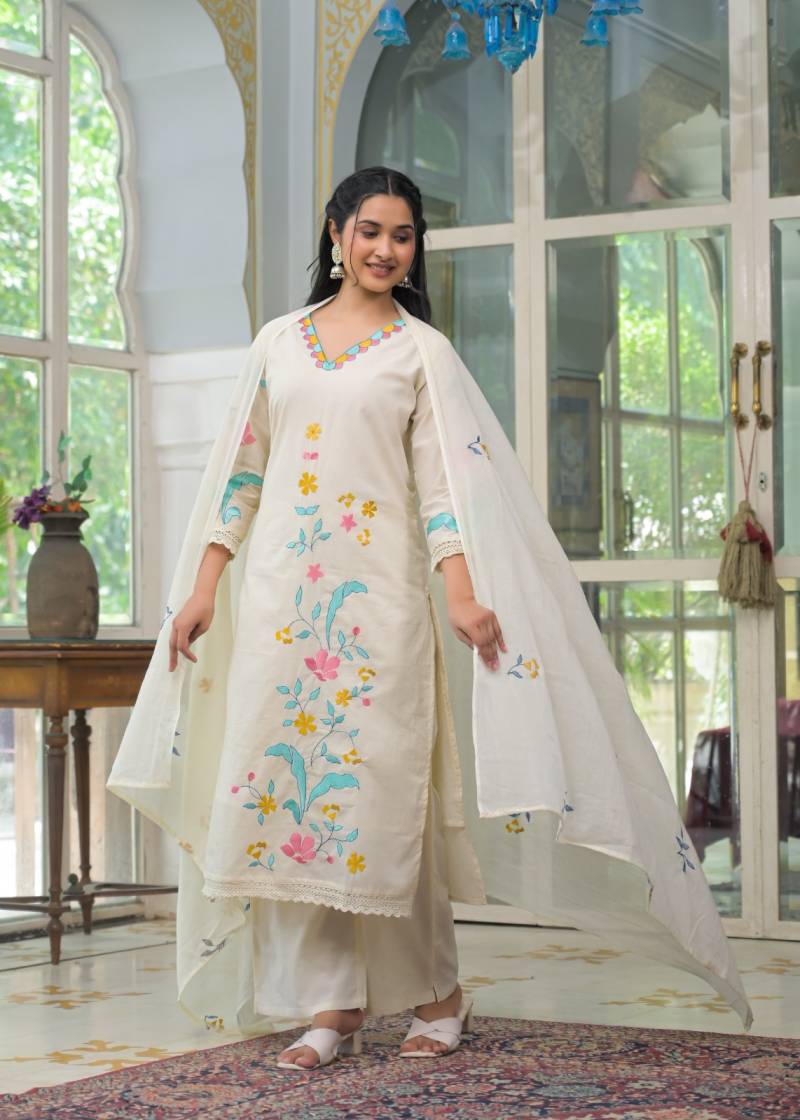 Tanyaa P 369 Mul Wholesale Cotton Kurti Bottom With Dupatta Catalog - Image 2