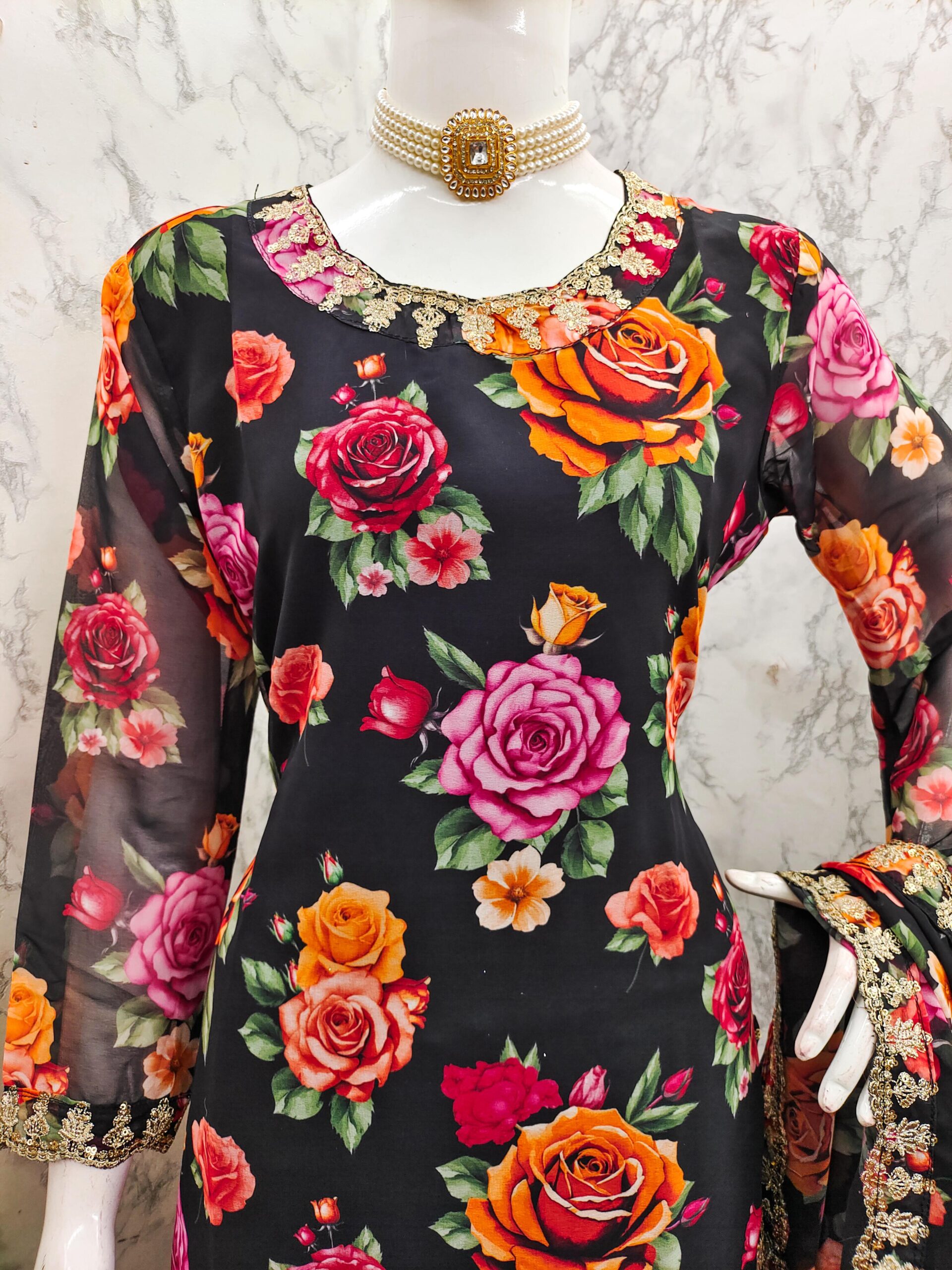 Threadthrill Design 009 Embroidered Heavy Georgette Salwar Suit Catalog - Image 3