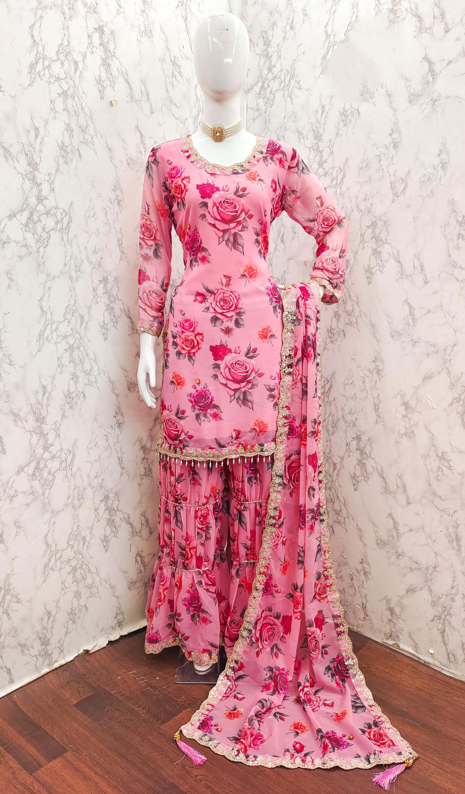 Threadthrill Design 009 Embroidered Heavy Georgette Salwar Suit Catalog - Image 4