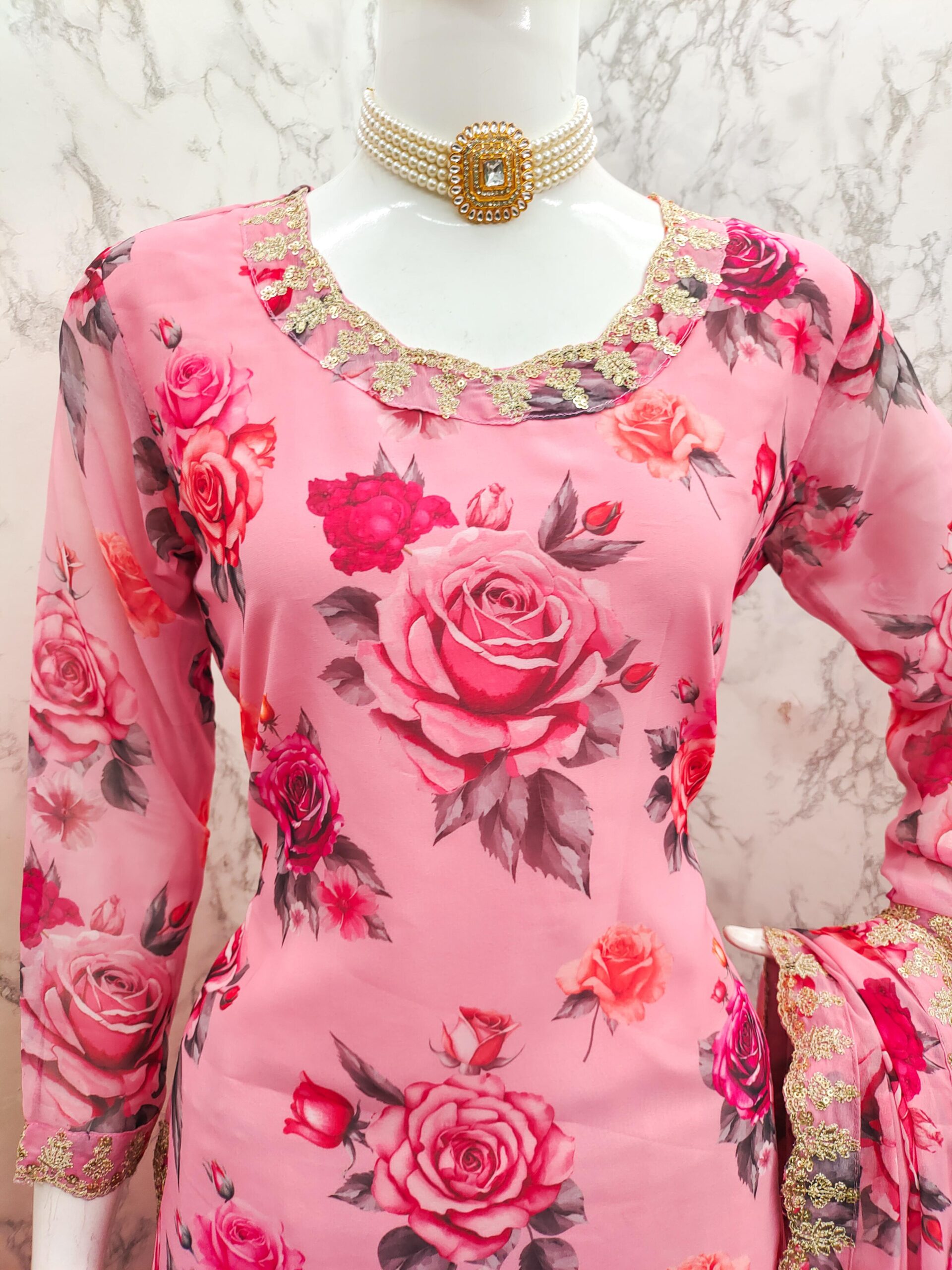 Threadthrill Design 009 Embroidered Heavy Georgette Salwar Suit Catalog - Image 2