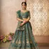 Vardan Ethnic Green Tissue Zari Work Designer Wedding Lehenga