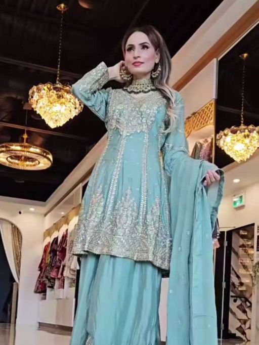 Vardan MD 3043 Silk Heavy Sequence Wholesale Pakistani Suit Collection