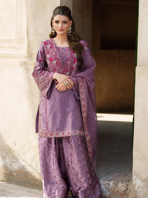 Vardan NSR-849 Heavy Wholesale Chinnon Silk Sharara Suit