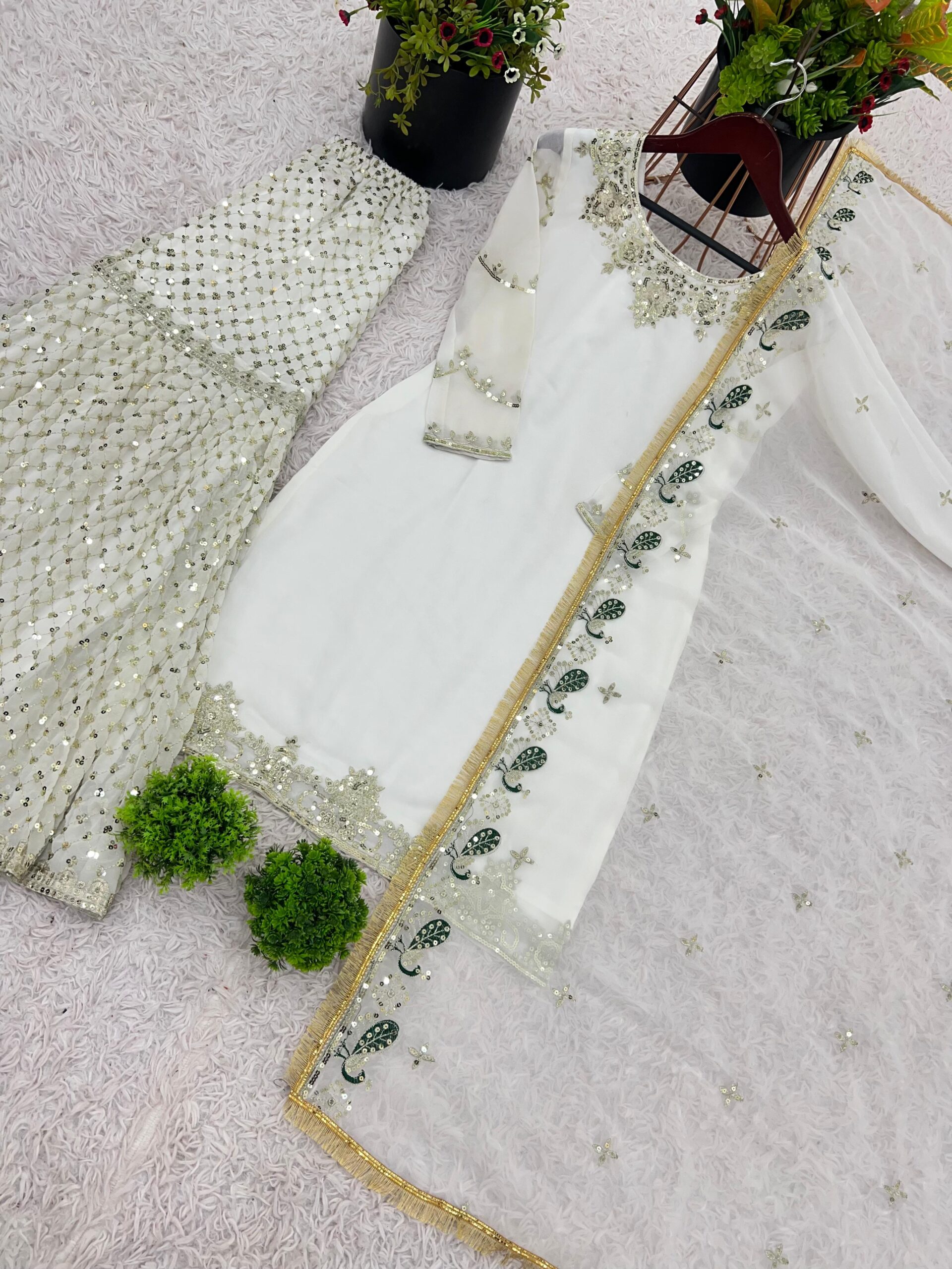 Vardan NSR-850 Wholesale Readymade Georgette Sharara Suits - Image 2