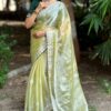 Vardan PURE JIMMY CHOO EMBROIDERY WORK C PALLU SAREE