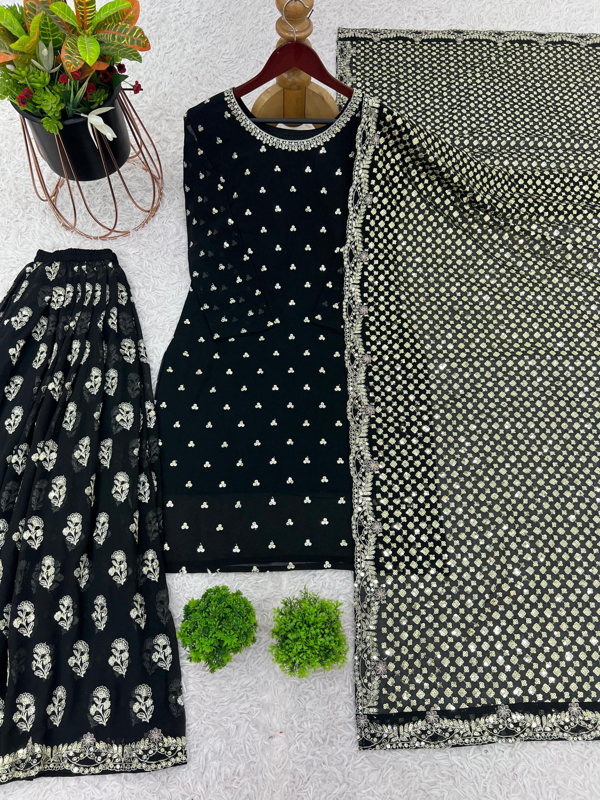 Vardan SSR-513 Wholesale Embroidered Sharara Plazzo - Image 3