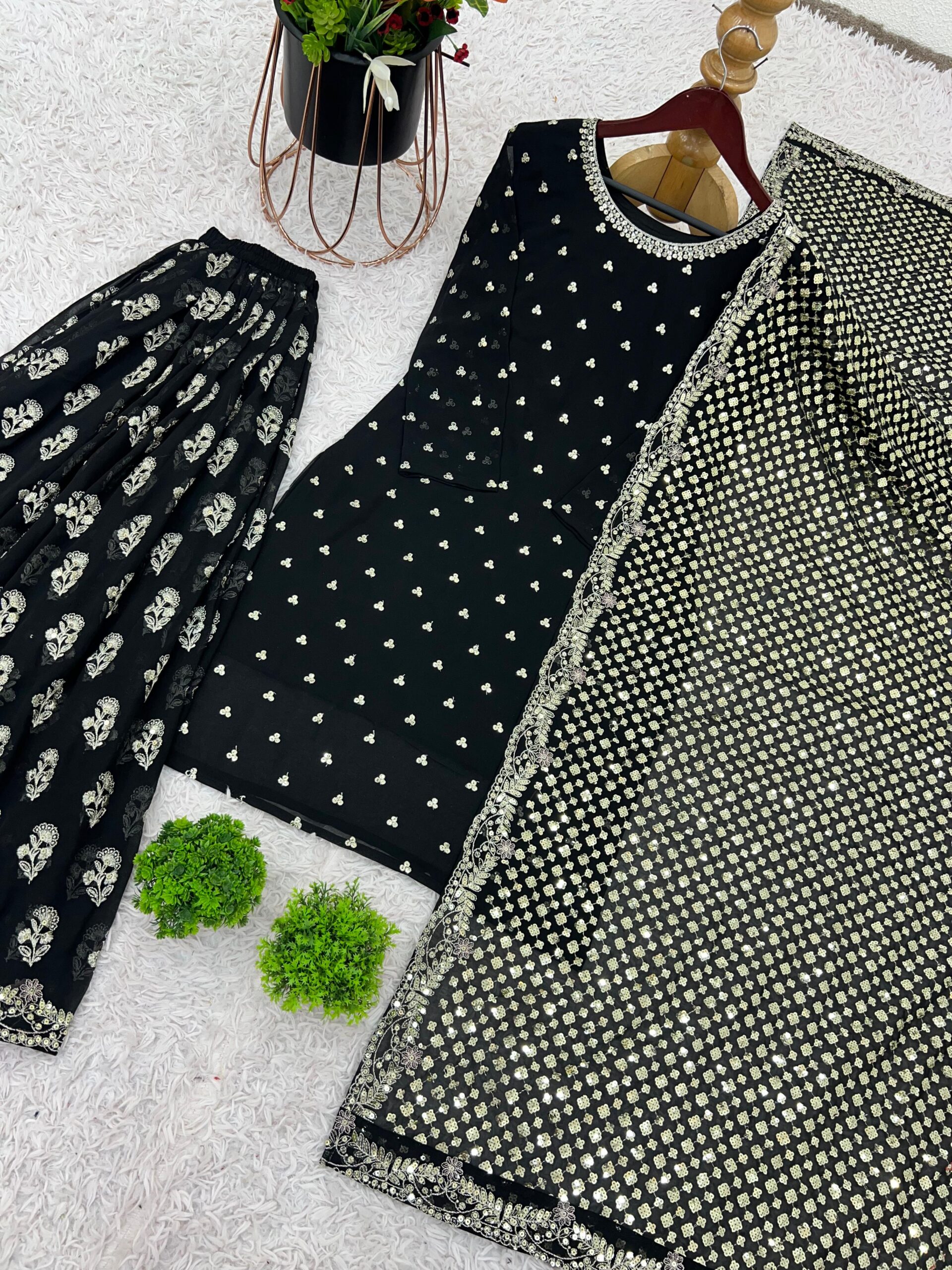 Vardan SSR-513 Wholesale Embroidered Sharara Plazzo - Image 5