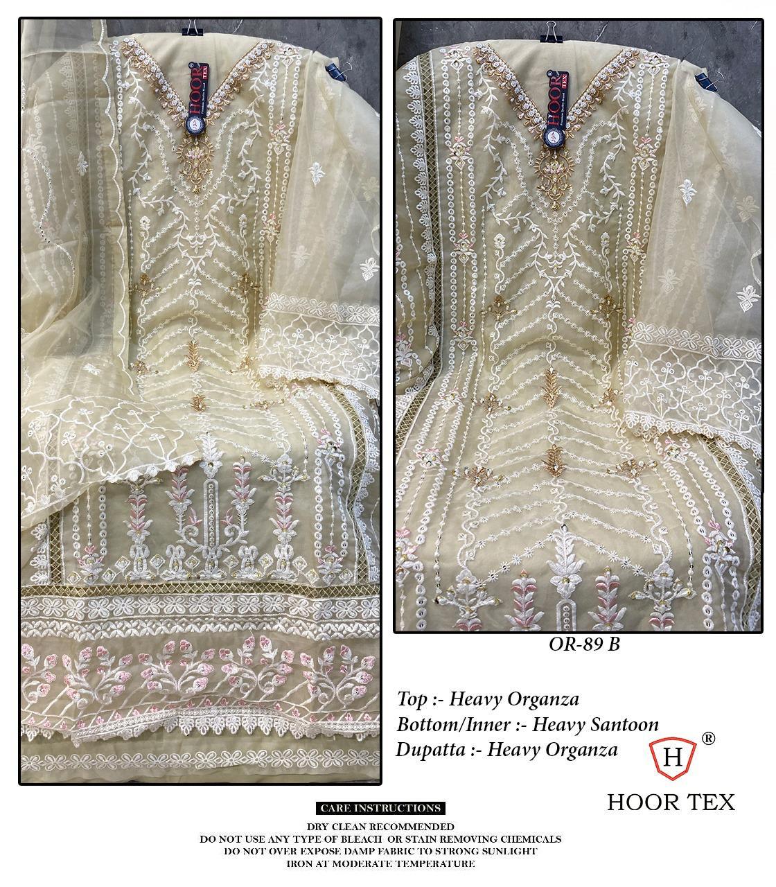 Hoor Tex OR-89 A to D Wholesale Organza Pakistani Suit - Image 6