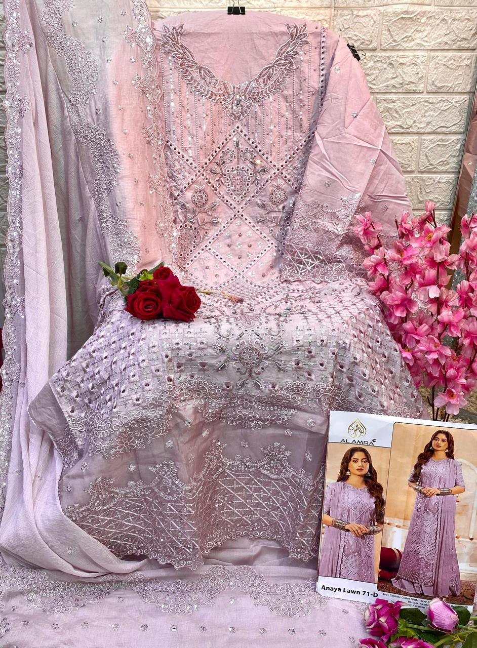 ZF Anaya Lawn 71 Wholesale Cotton Pakistani Salwar Suits Collection