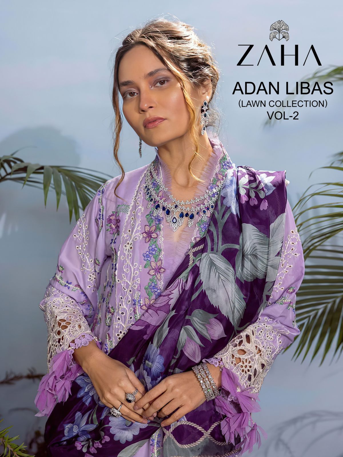 Zaha Adan Libas Vol 2 Wholesale Pure Cotton Pakistani Suit Embroidery Catalog