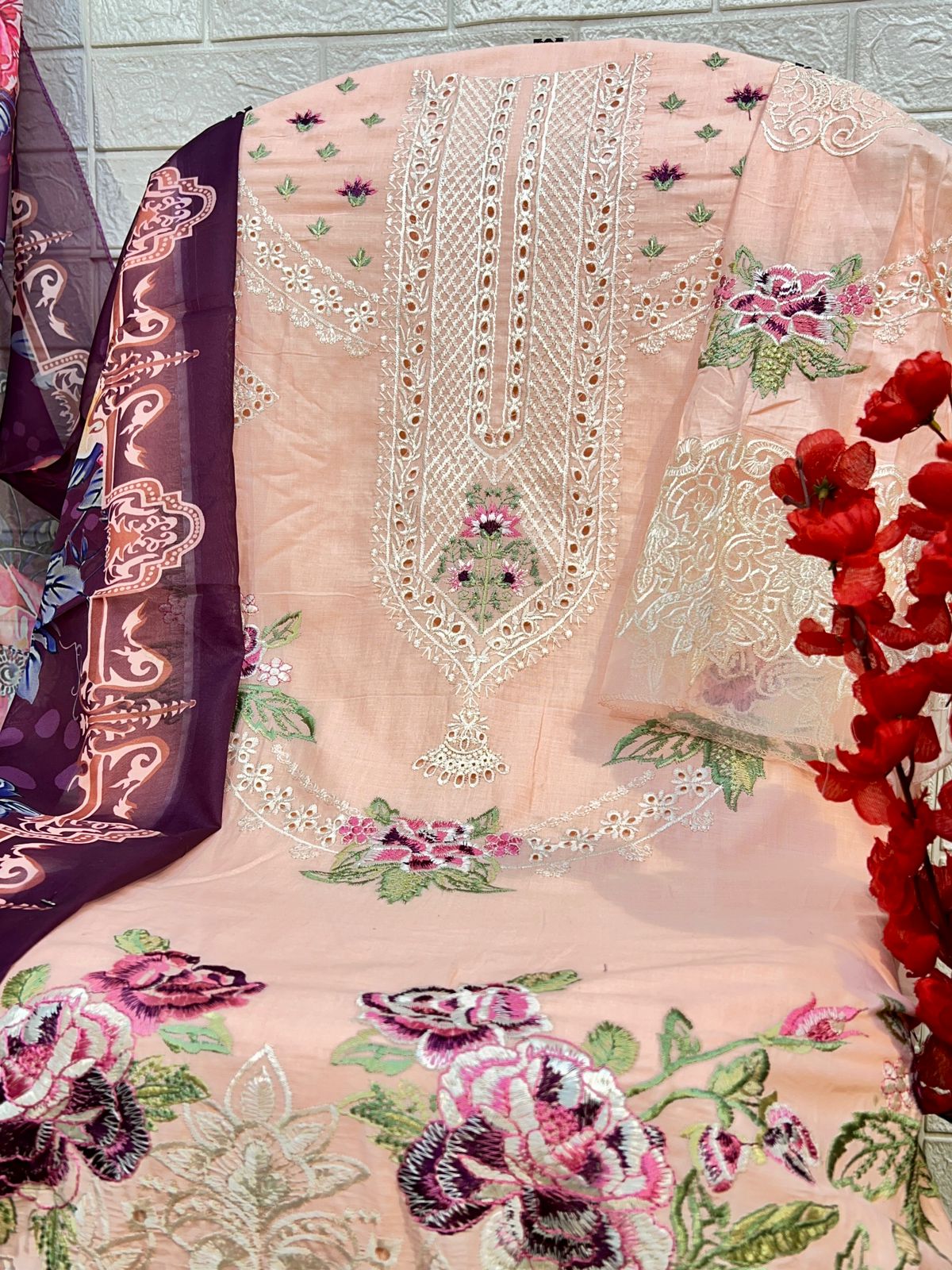 Zaha Adan Libas Vol 2 Wholesale Pure Cotton Pakistani Suit Embroidery Catalog - Image 12
