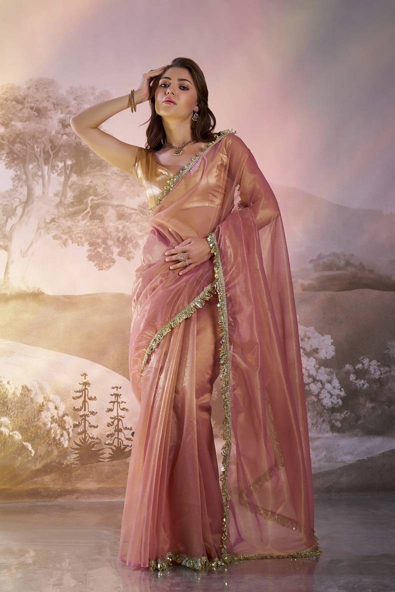 Ziva 35 Party Wear Twin net Stylish Wholesale Saree Collection - Image 2