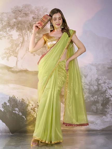 Ziva 35 Party Wear Twin net Stylish Wholesale Saree Collection - Image 5