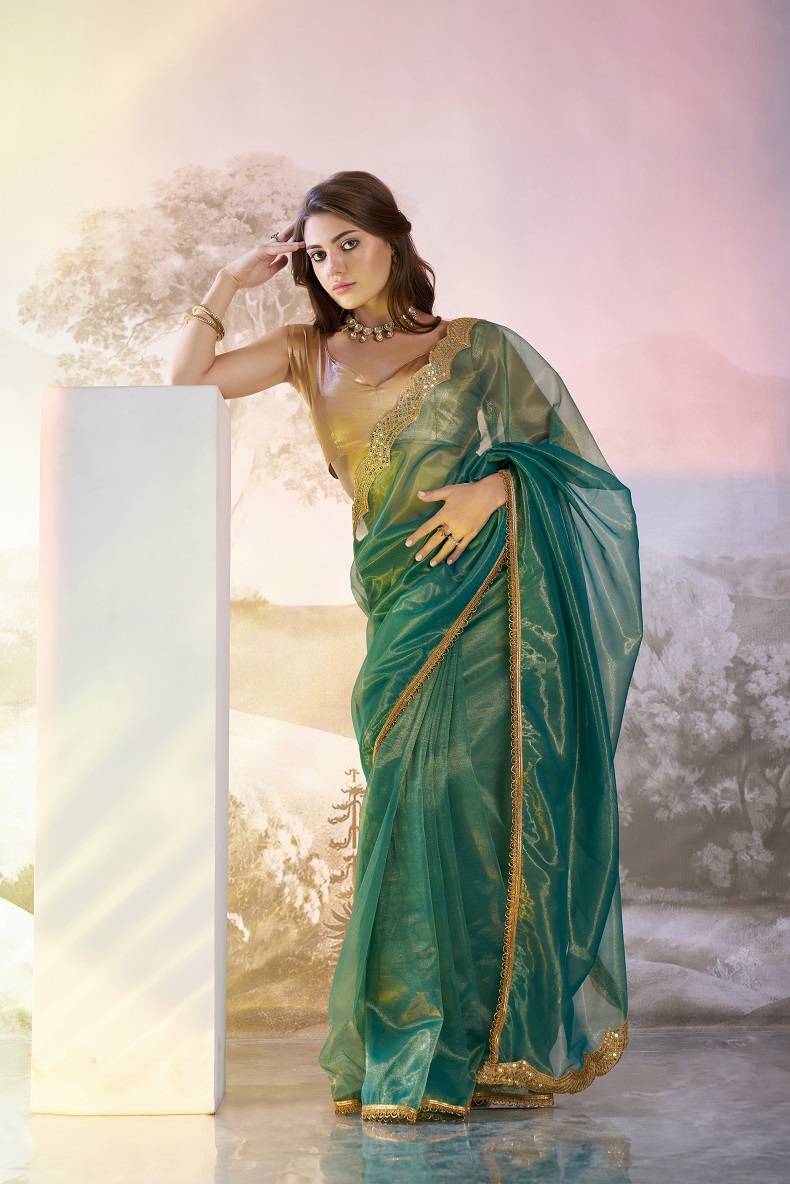 Ziva 35 Party Wear Twin net Stylish Wholesale Saree Collection - Image 7
