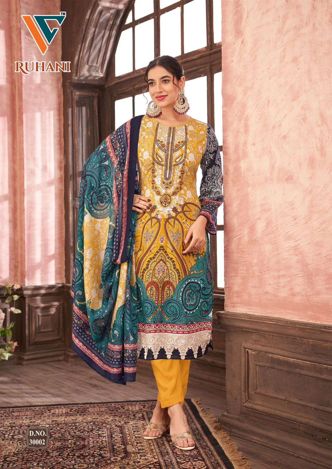 Vandana Creation Rhuhani Vol 30 Wholesale Cotton Pakistani Dress Material - Image 4