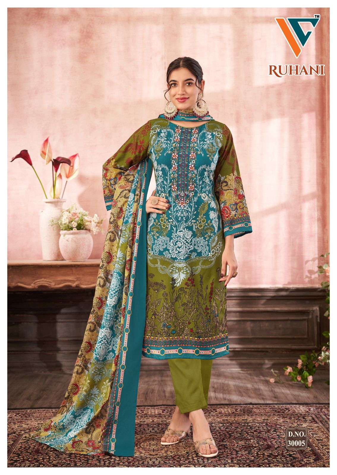 Vandana Creation Rhuhani Vol 30 Wholesale Cotton Pakistani Dress Material - Image 7