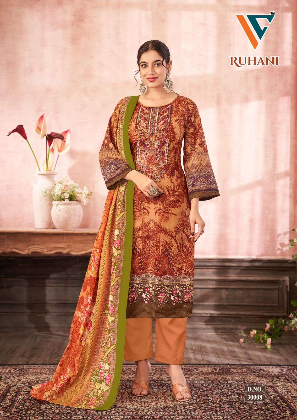 Vandana Creation Rhuhani Vol 30 Wholesale Cotton Pakistani Dress Material - Image 8