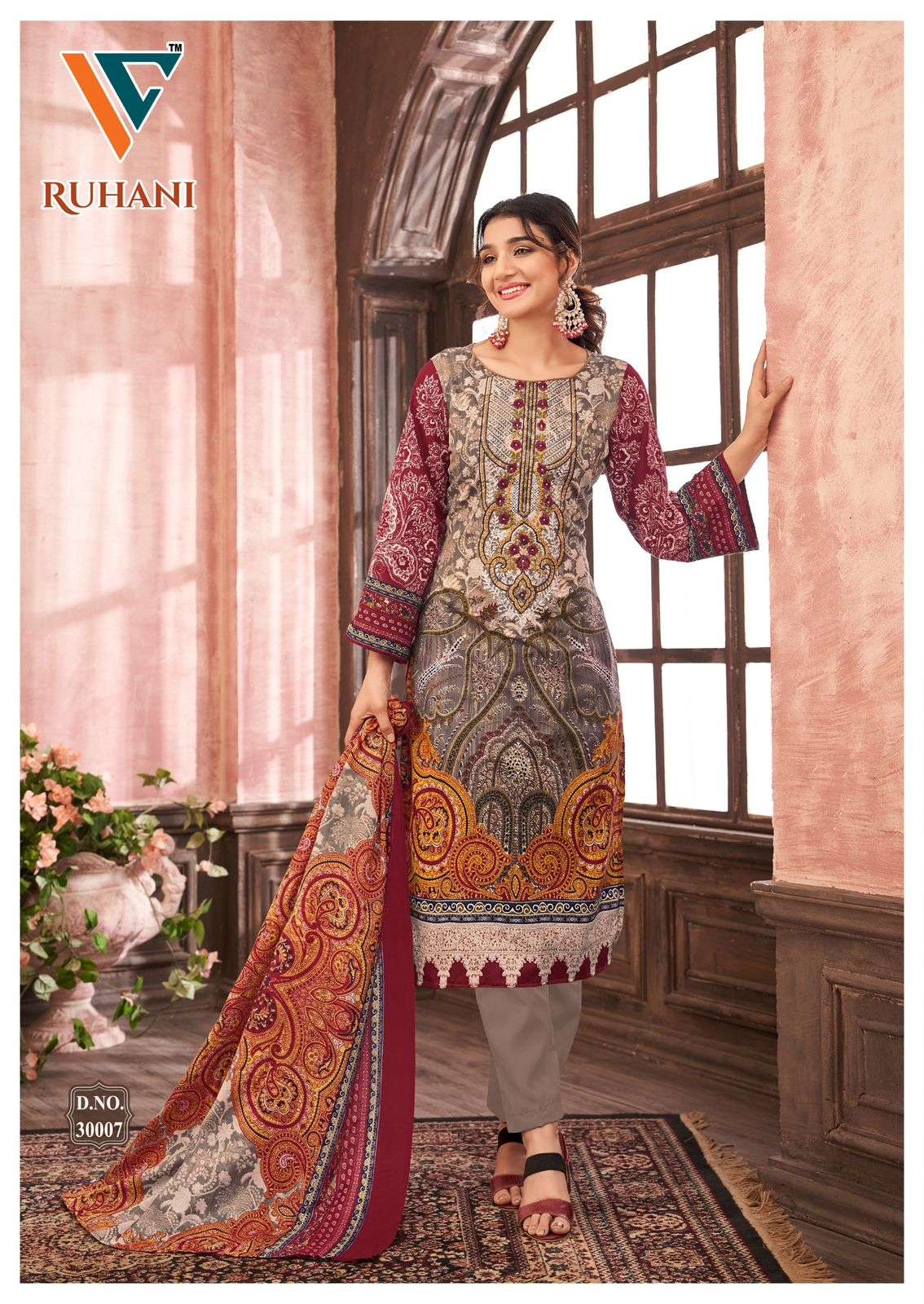 Vandana Creation Rhuhani Vol 30 Wholesale Cotton Pakistani Dress Material - Image 9
