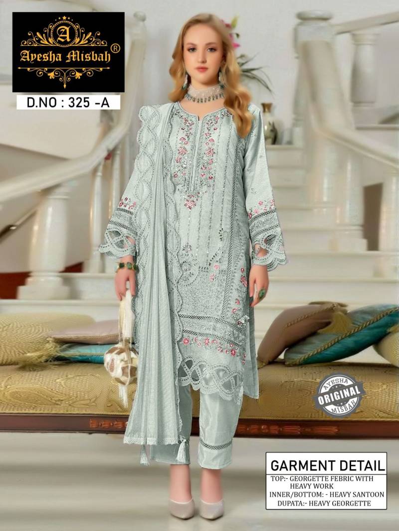 Ayesha Misbah 325 Wholesale Georgette Pakistani Salwar Kameez