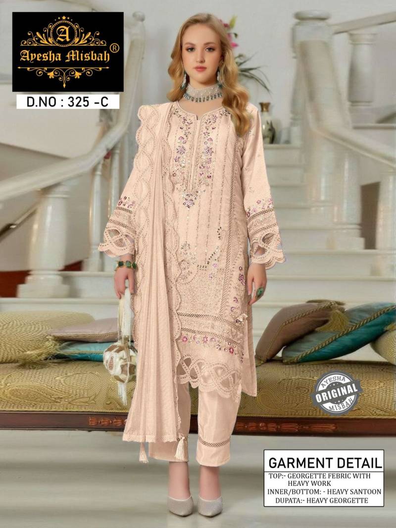 Ayesha Misbah 325 Wholesale Georgette Pakistani Salwar Kameez - Image 2