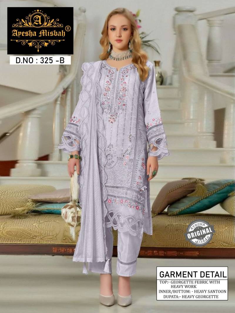 Ayesha Misbah 325 Wholesale Georgette Pakistani Salwar Kameez - Image 3