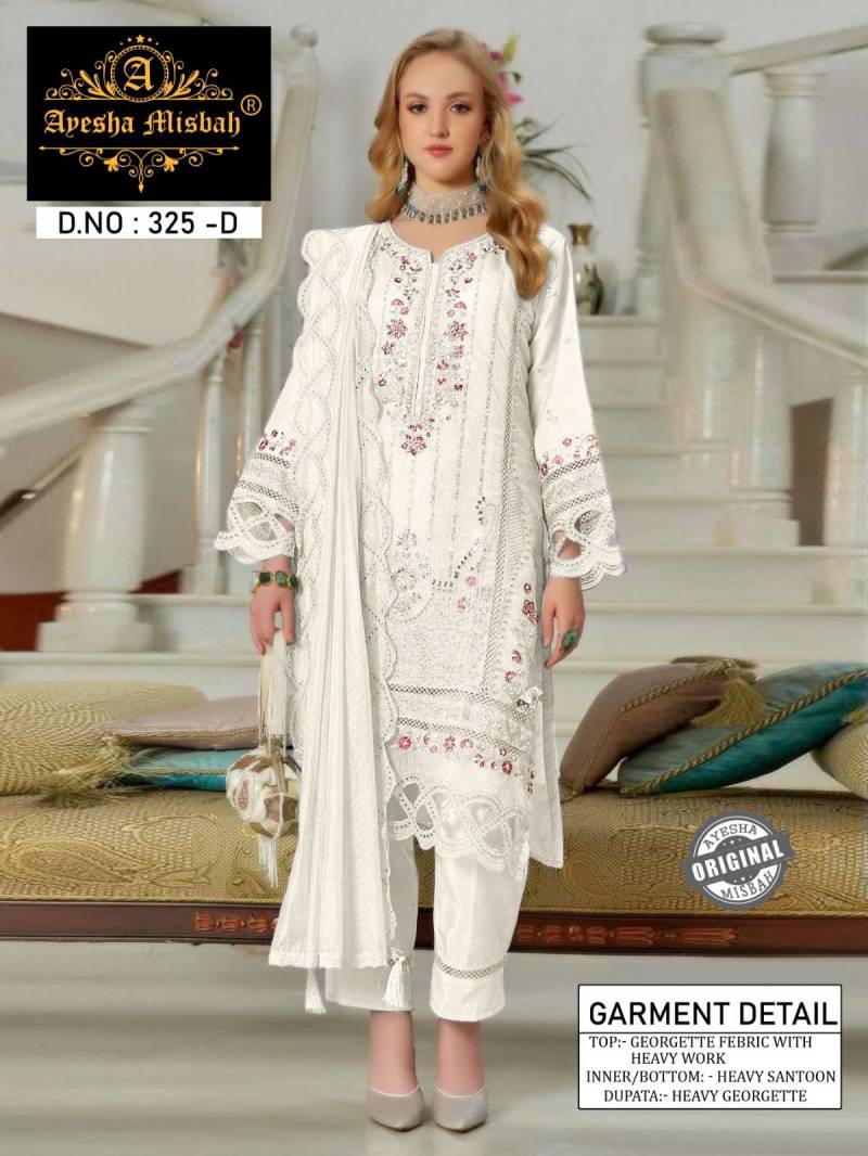 Ayesha Misbah 325 Wholesale Georgette Pakistani Salwar Kameez - Image 4