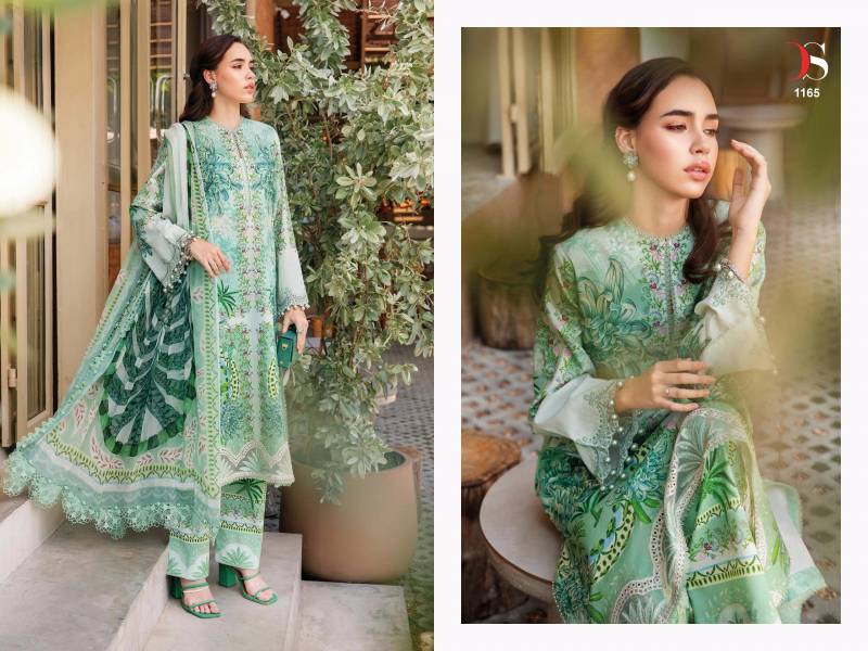 Deepsy Maria B M Print 25 Chiffon Dupatta Pakistani Salwar Suit - Image 3