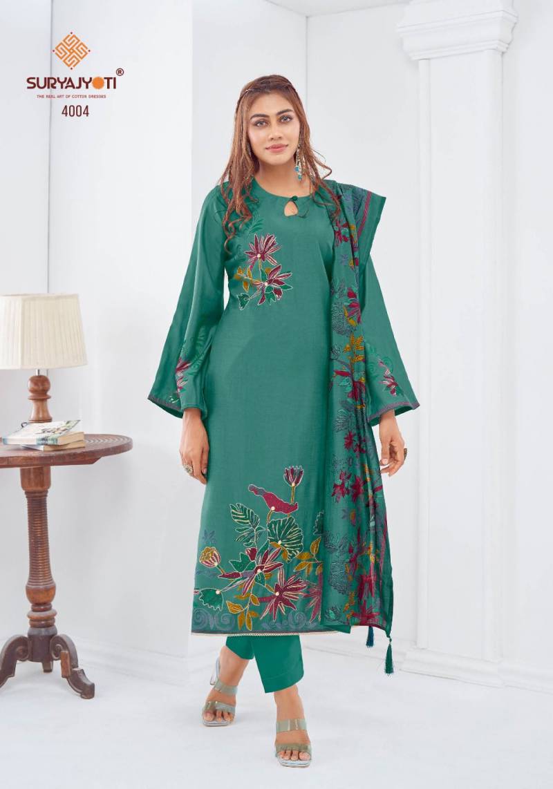 Suryajyoti Prabha Vol 4 Modal Discharge Printed Dress Material Catalog