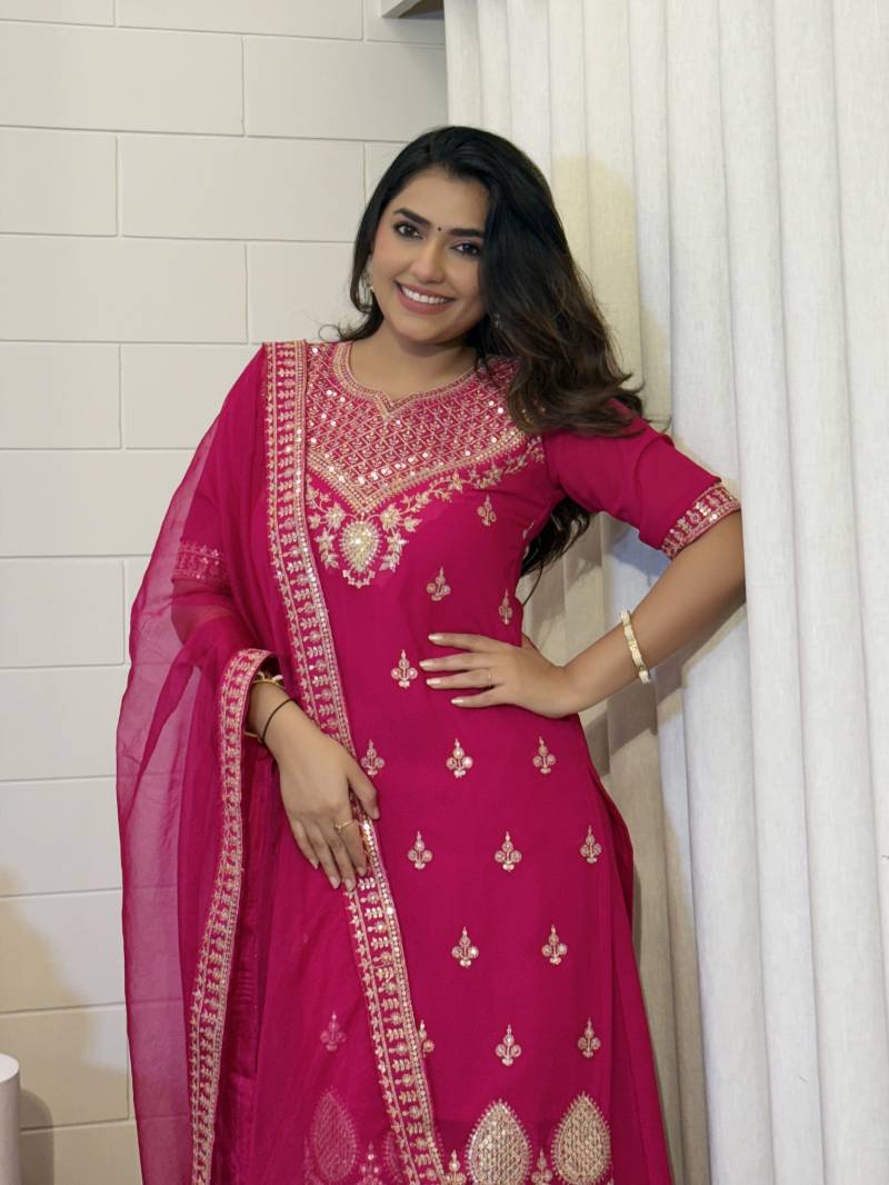 Preeti 02 Georgette Kurti Bottom With Dupatta Size Set