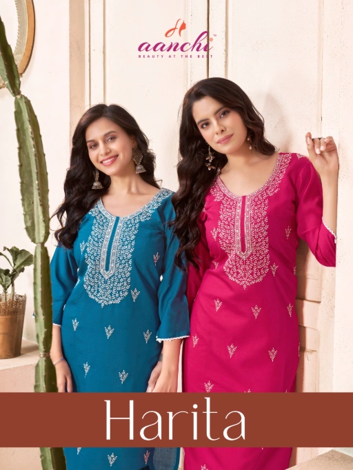 AANCHI Harita Straight Wholesale Kurti With Bottom Dupatta