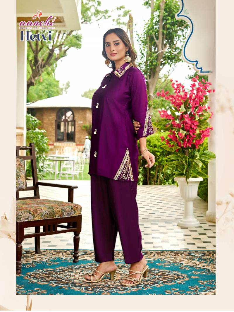 Aanchi Hetvi Vatican Fabric Wholesale Fancy Co Ord Set Collection — Wholesale, Aanchi wholesale from Surat — view 4