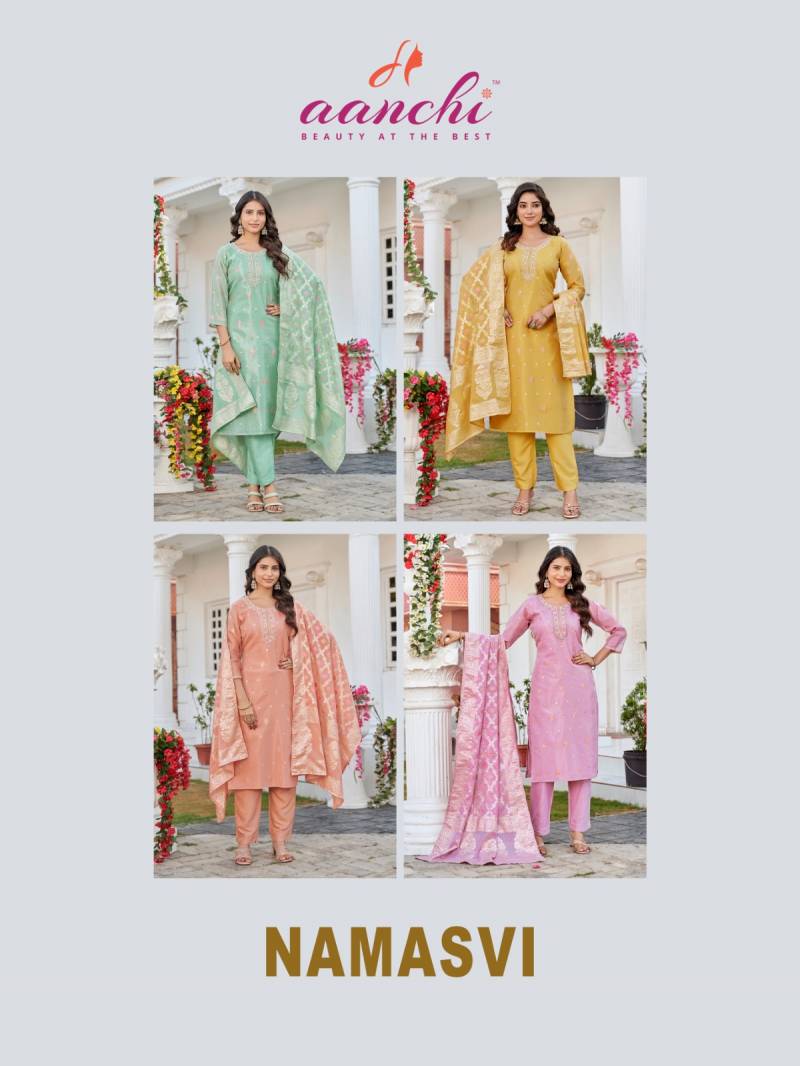 Aanchi Namasvi Wholesale Kurti Pant Dupatta Collection - Image 5