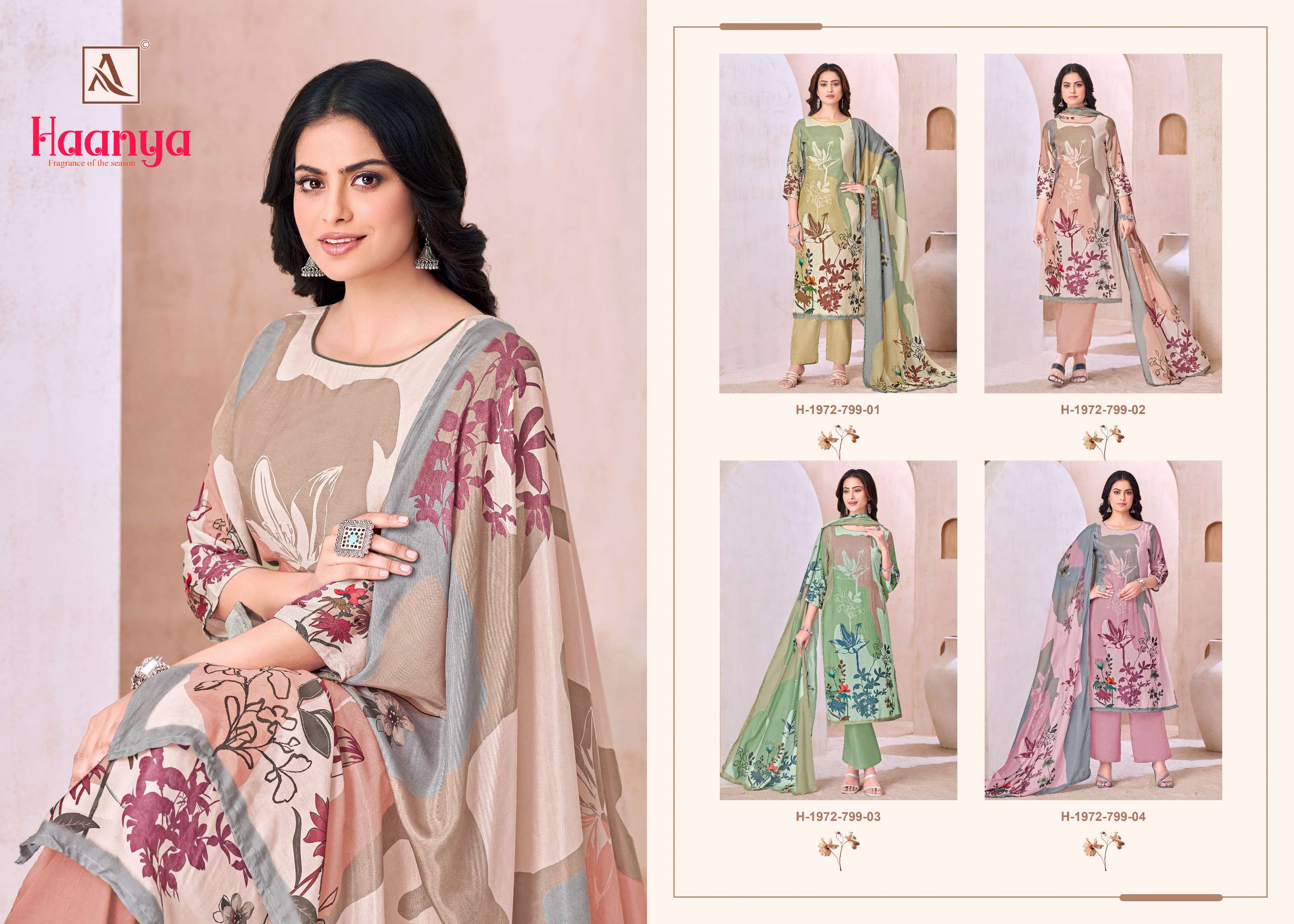 Alok Suit Haanya Wholesale Viscose Maslin Pakistani Salwar Kameez - Image 6