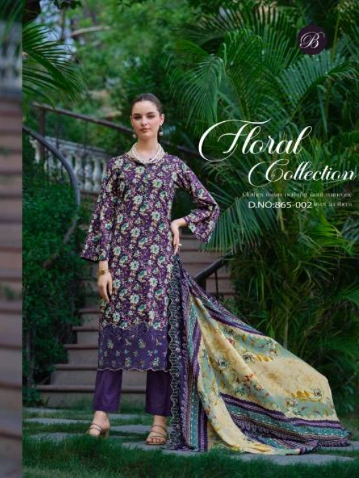 Belliza Designer Studio Fiza 865 Wholesale Cotton Dress Material