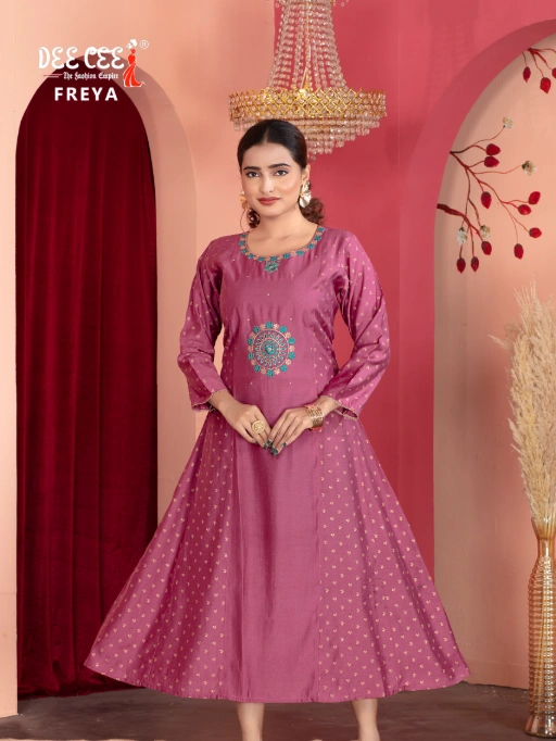 Deecee Freya Wholesale Readymade Chanderi Kurti Collection - Image 3